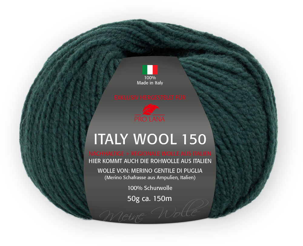 Italy Wool 150 von Pro Lana 0168 - dunkelgrün