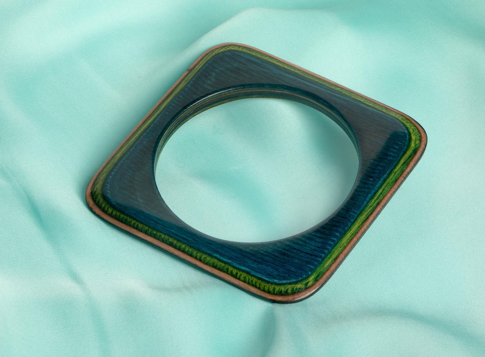 Square Groove Armreif/Bangle Größe M Rainforest von Teekri 