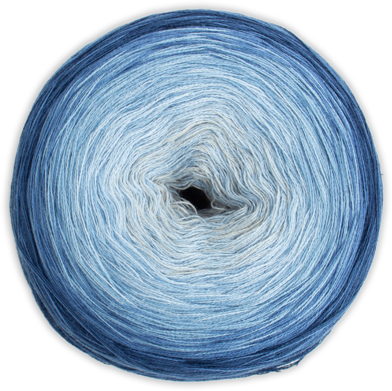 Bobbel Cotton XXL von Woolly Hugs 0603 - hellblau / dunkelblau