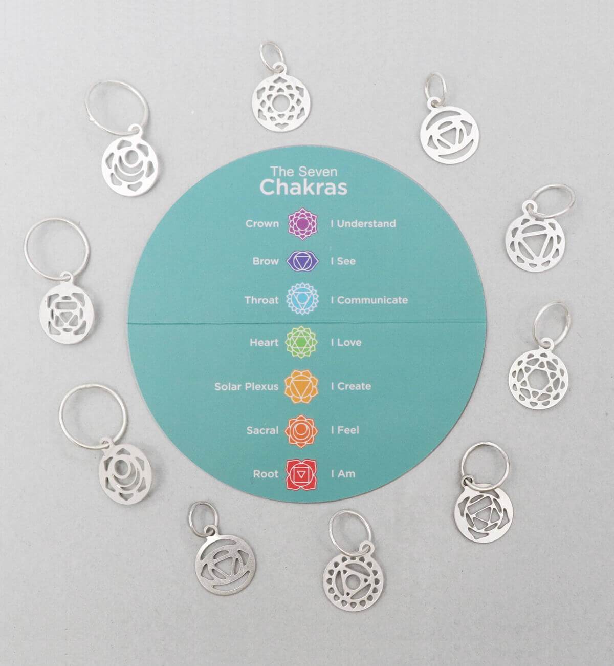 Maschenmarkierer Sterling Chakra Mindful von knit pro