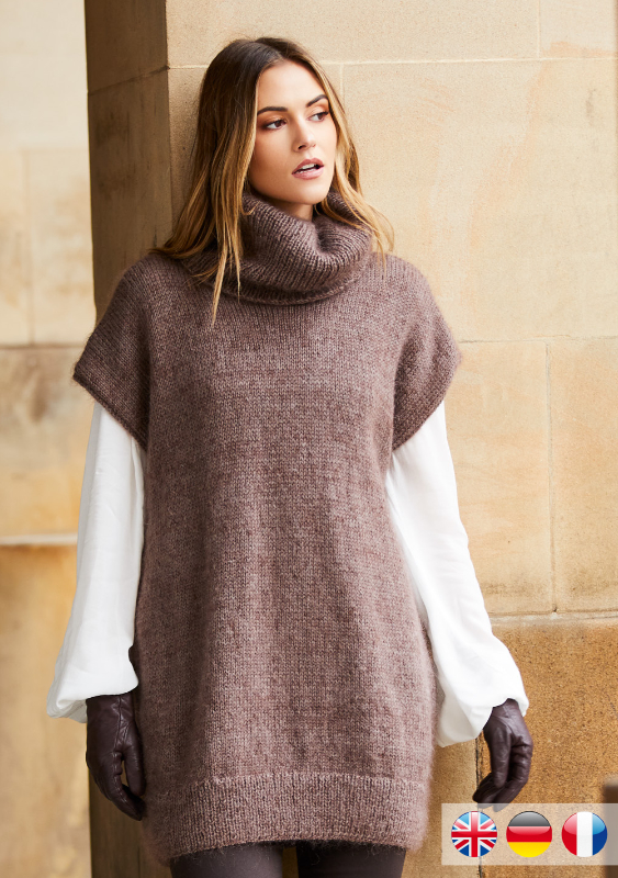 Oversize Pullunder Rocha | Wollpaket mit Kidsilk Haze | Stricken