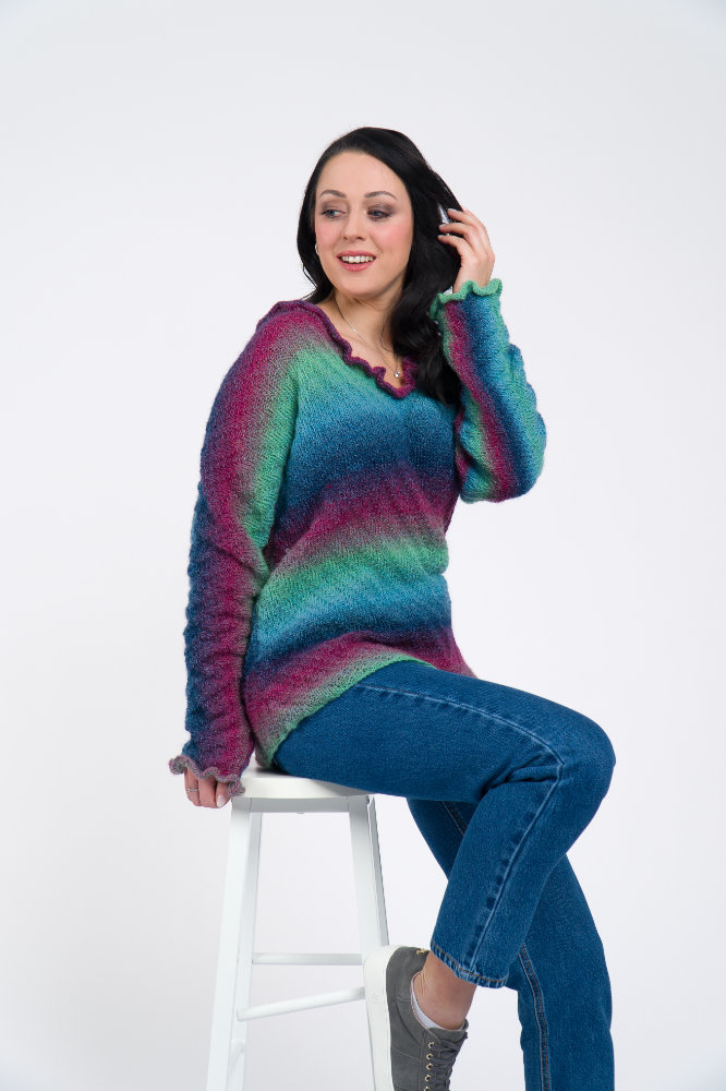 Pulli im Strukturmuster mit Rüschen | Anleitungsheft | Wolle Diamant  | Stricken | Pro Lana