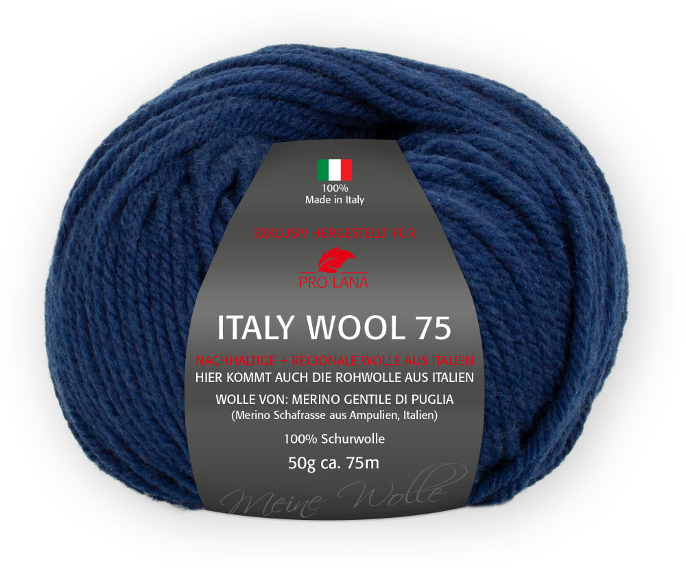 Italy Wool 75 von Pro Lana 0250 - dunkelblau