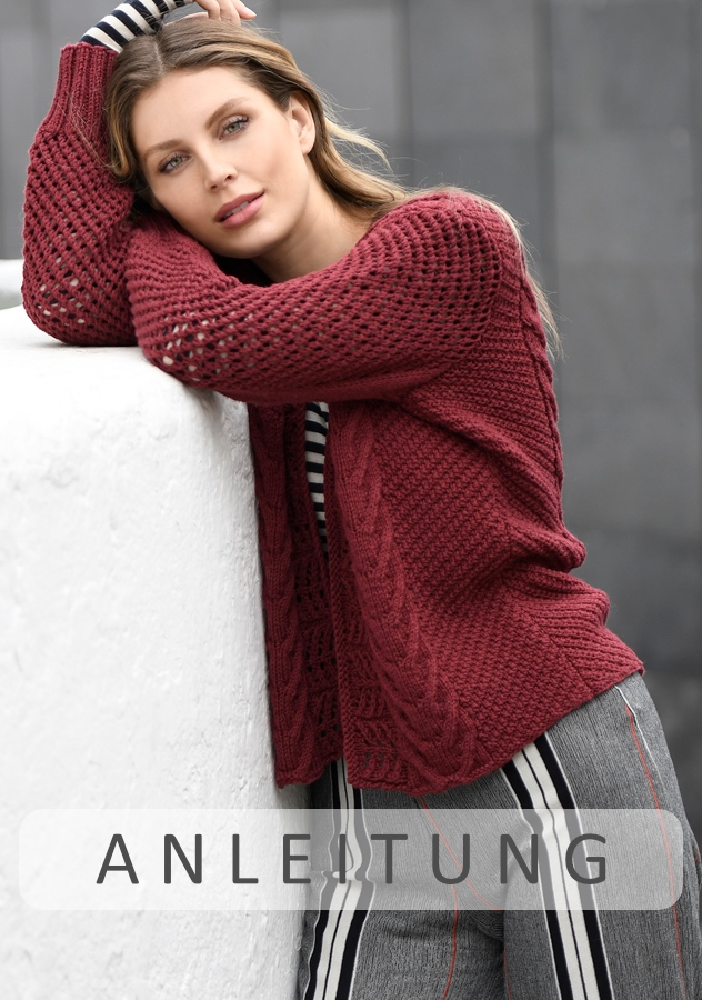 Mustermix Jacke | Einzelanleitung | Wolle Street Linie 12  | Stricken | ONline