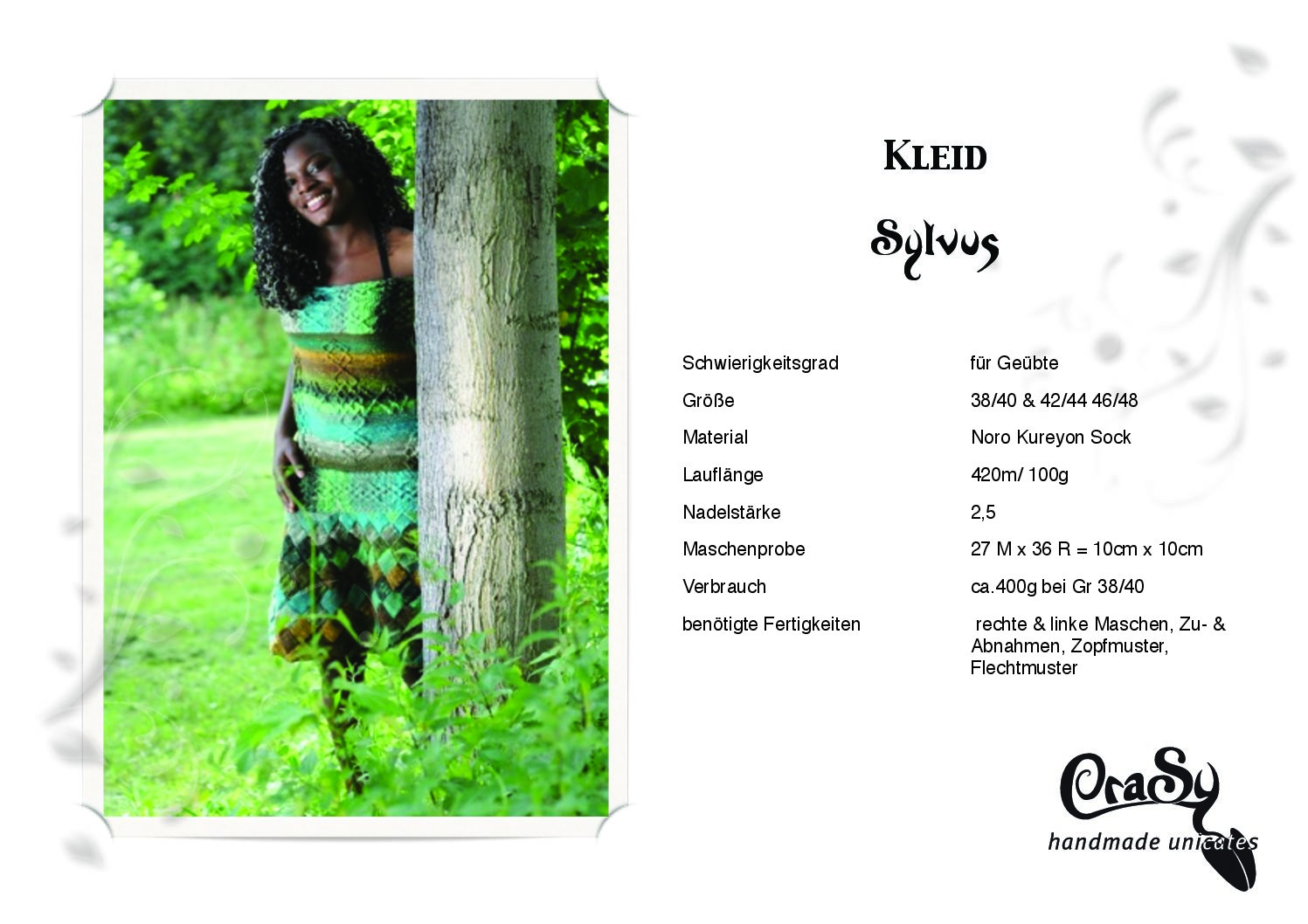 Kleid Sylvus | Einzelanleitung | Wolle Zauberball®  | Stricken | Sylvie Rasch