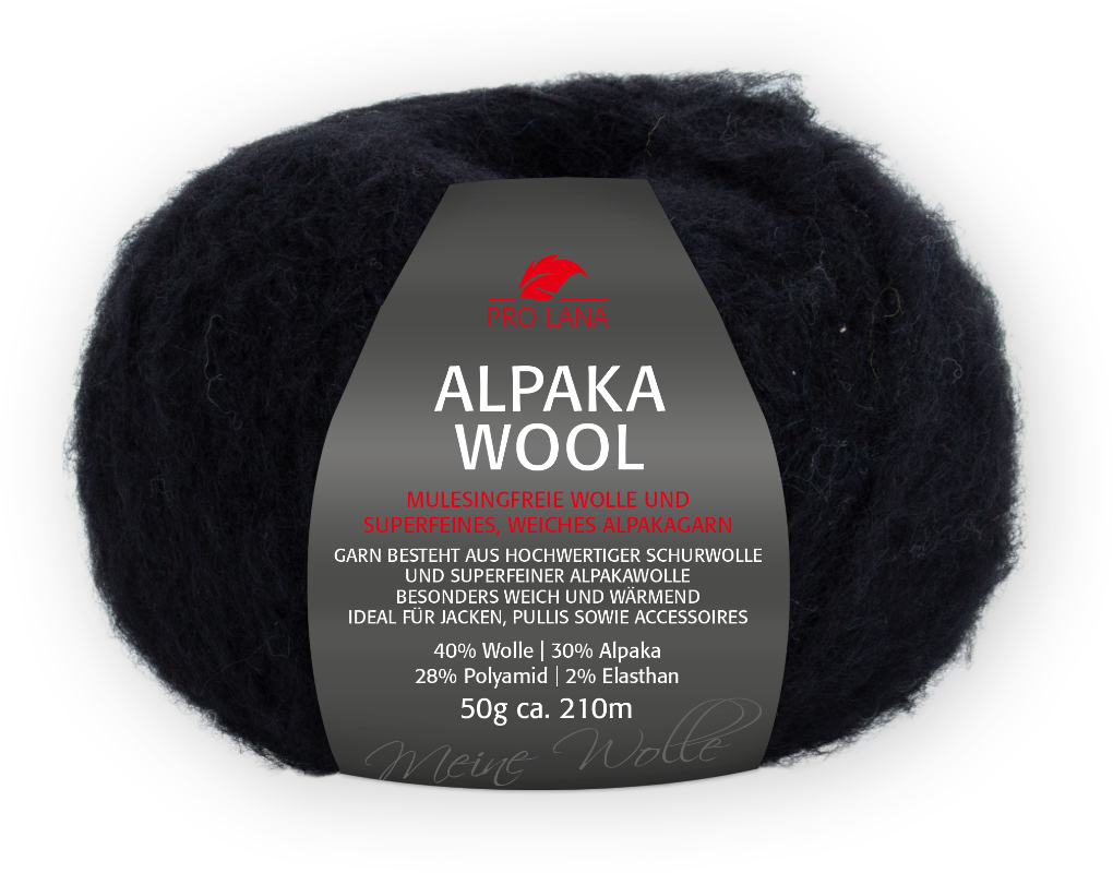 Alpaka Wool von Pro Lana 0099 - schwarz