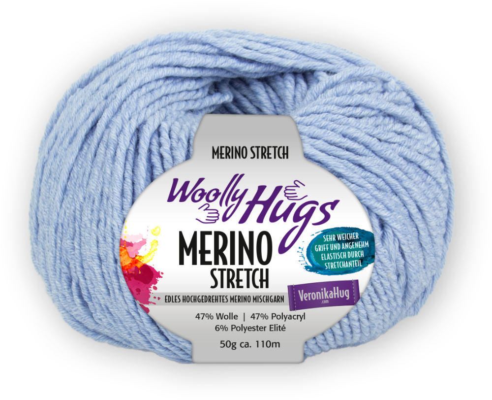 Merino Stretch von Woolly Hugs 0157 - hellblau