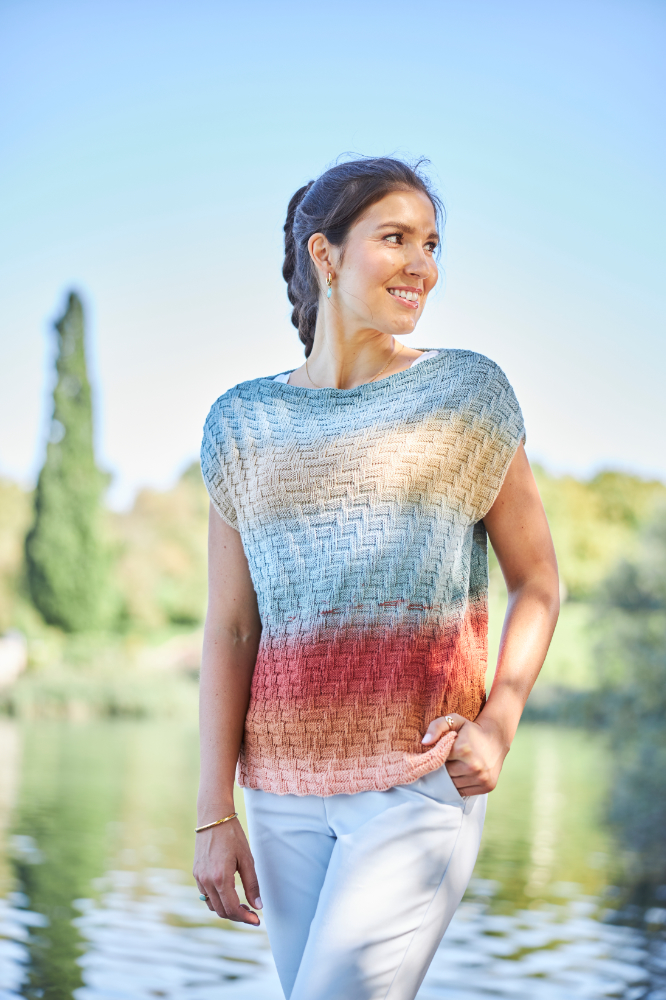 Shirt mit Reliefmuster und Farbverlauf | Anleitungsheft | Wolle 1-2-3 Ideen  | Stricken | Regina Bühler, Pro Lana, Christophorus Verlag
