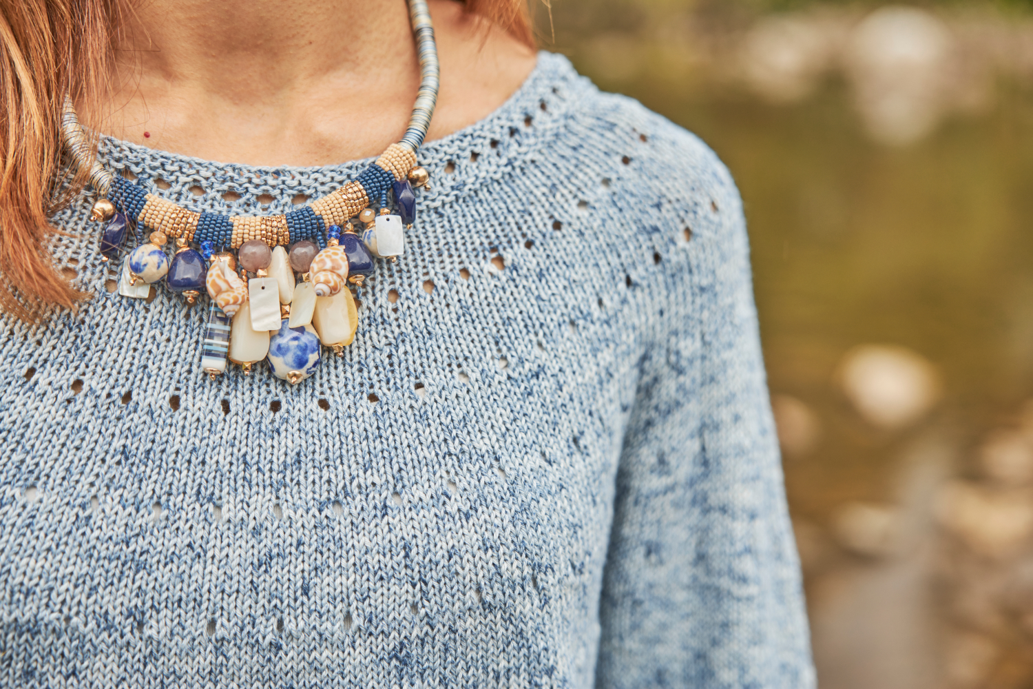 Pulli mit Lochmuster-Rundpasse | Anleitungsheft | Wolle Viva Summer  | Stricken | Regina Bühler, Pro Lana