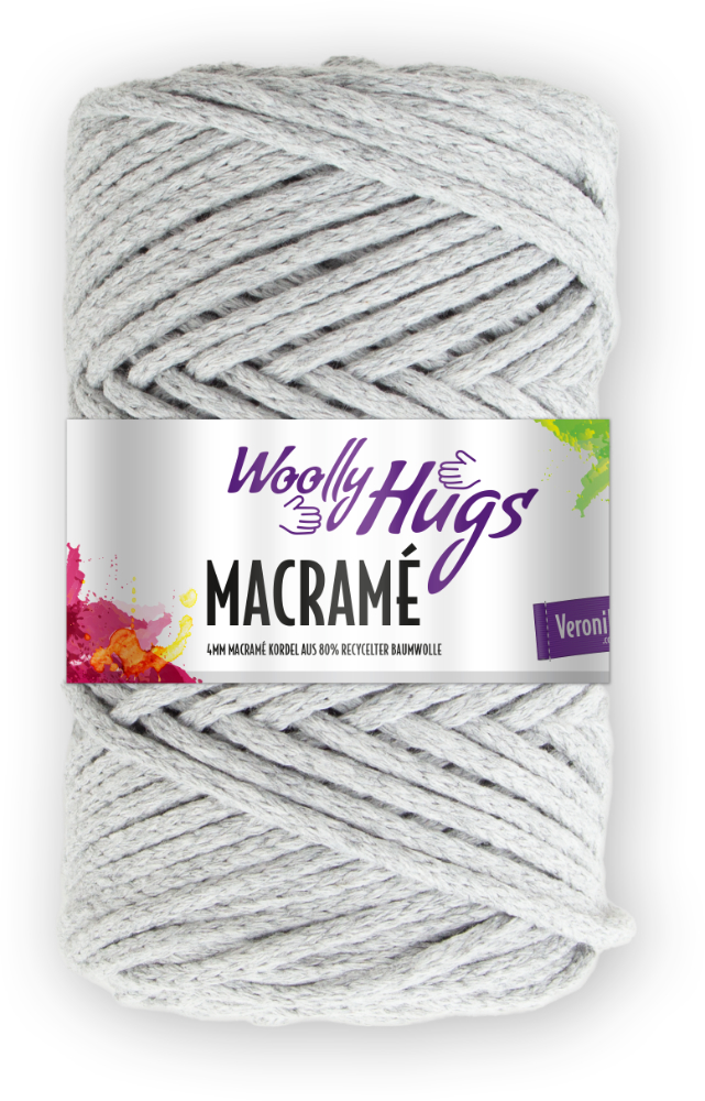 Macramé 0091 - hellgrau meliert