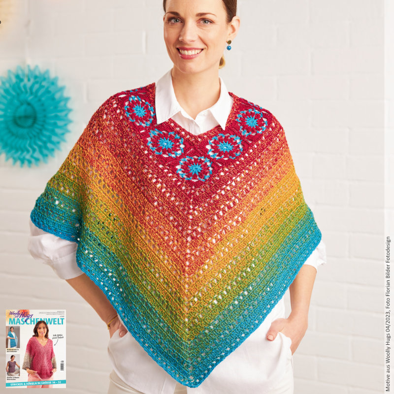 Poncho Happy Flower