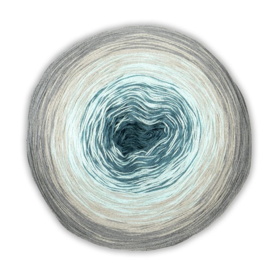 BOBBEL cotton 800m von Woolly Hugs 0061 - grau / mint