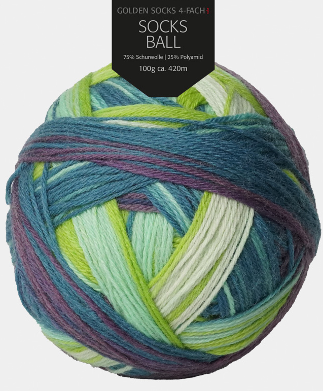 Golden Socks Ball - 4-fach Sockenwolle von Pro Lana 0006 - Farbverlauf