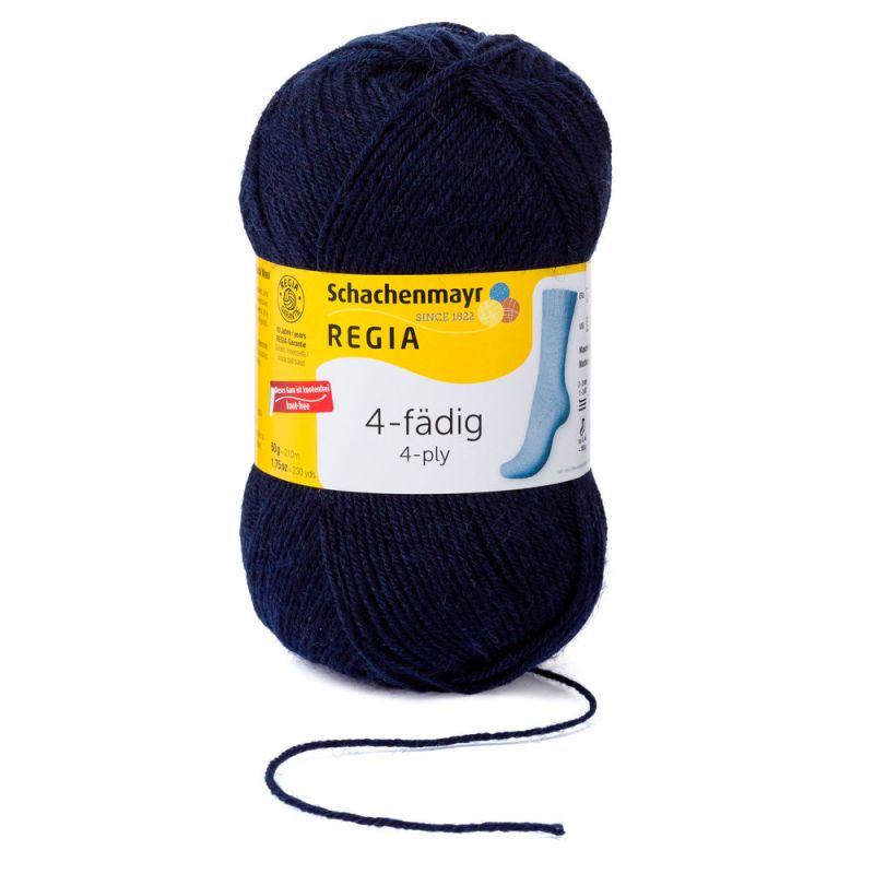 Sockenwolle Uni 4-fach 50 g von Regia 00324 marine
