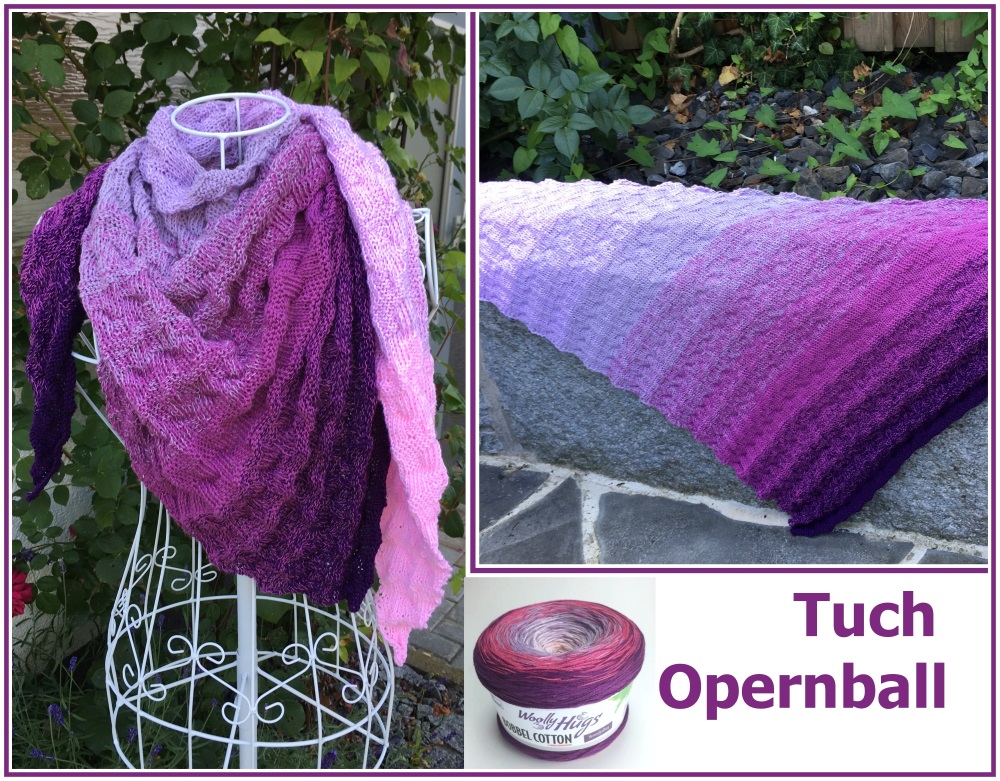 Tuch Opernball | Wollpaket mit BOBBEL cotton 800m | Stricken