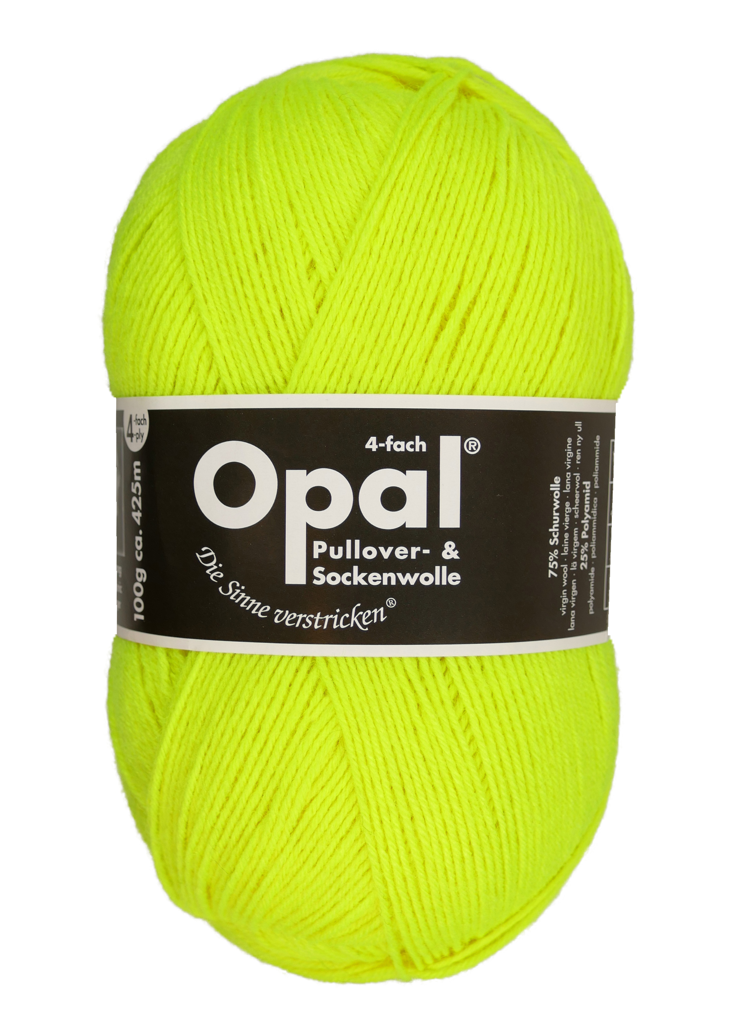 OPAL uni - 4-fach Sockenwolle 2012 - NEON-Gelb