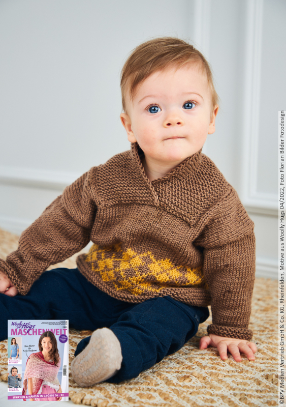 Babypulli mit Schalkragen | Anleitungsheft | Wolle Charity  | Stricken | Veronika Hug, Woolly Hugs, Christophorus Verlag