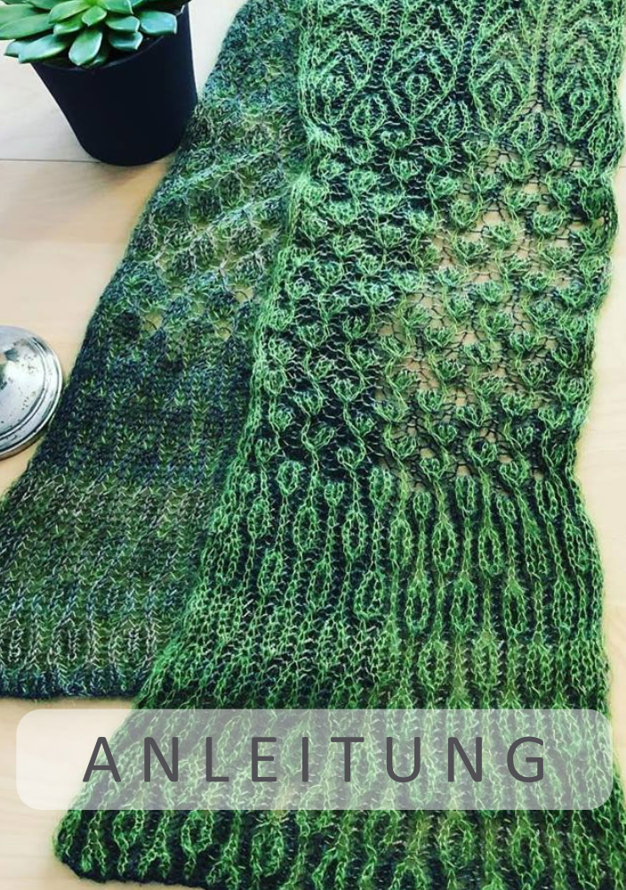 Schal / Stola - Der Prinzessinen Traum | Einzelanleitung | Wolle Starwool Lace Color Linie 97  | Stricken | Sylvie Rasch