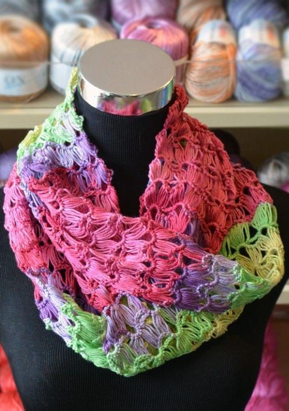 Sommer-Loop Gute Laune | Anleitung | Wolle Sandy Design Color Linie 165  | Stricken | Annemarie