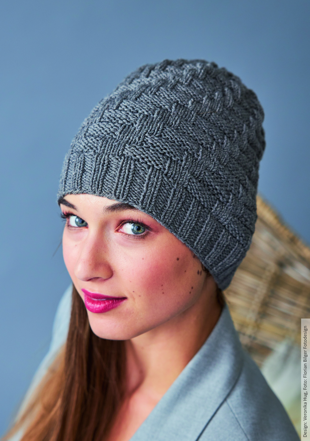 Duo in grau Mütze | Wollpaket mit Merino Stretch | Stricken