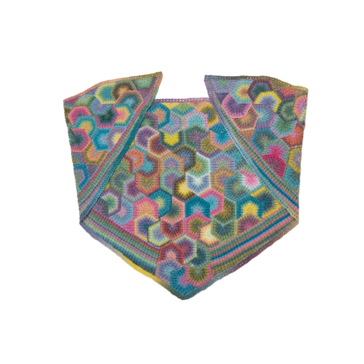Umhang "Hexagon Pinwheel" | Anleitungsheft | Wolle Zauberball® Crazy  | Stricken | Unjung Yun