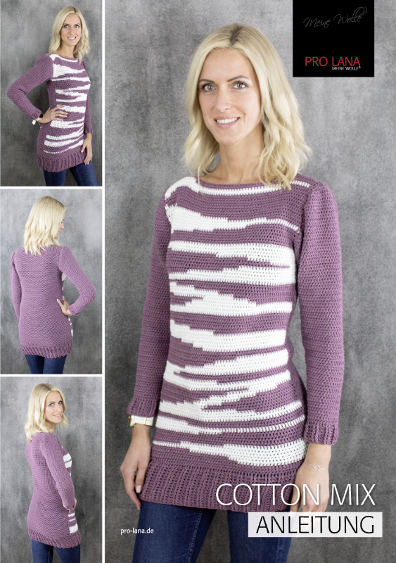 Häkelpulli Colormix | Einzelanleitung | Wolle Cotton Mix  | Häkeln | Kathrin Parlatan