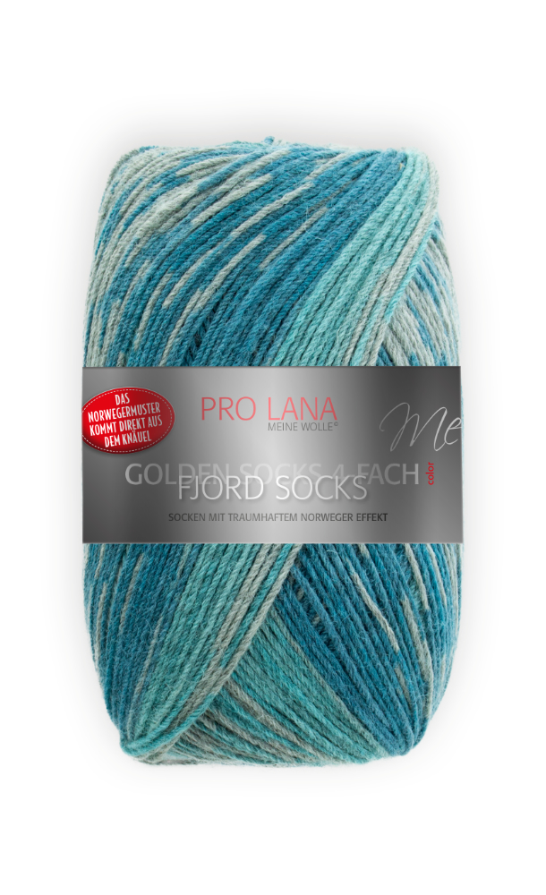 Fjord Socks - 4-fach Sockenwolle von Pro Lana 0196 - petrol color