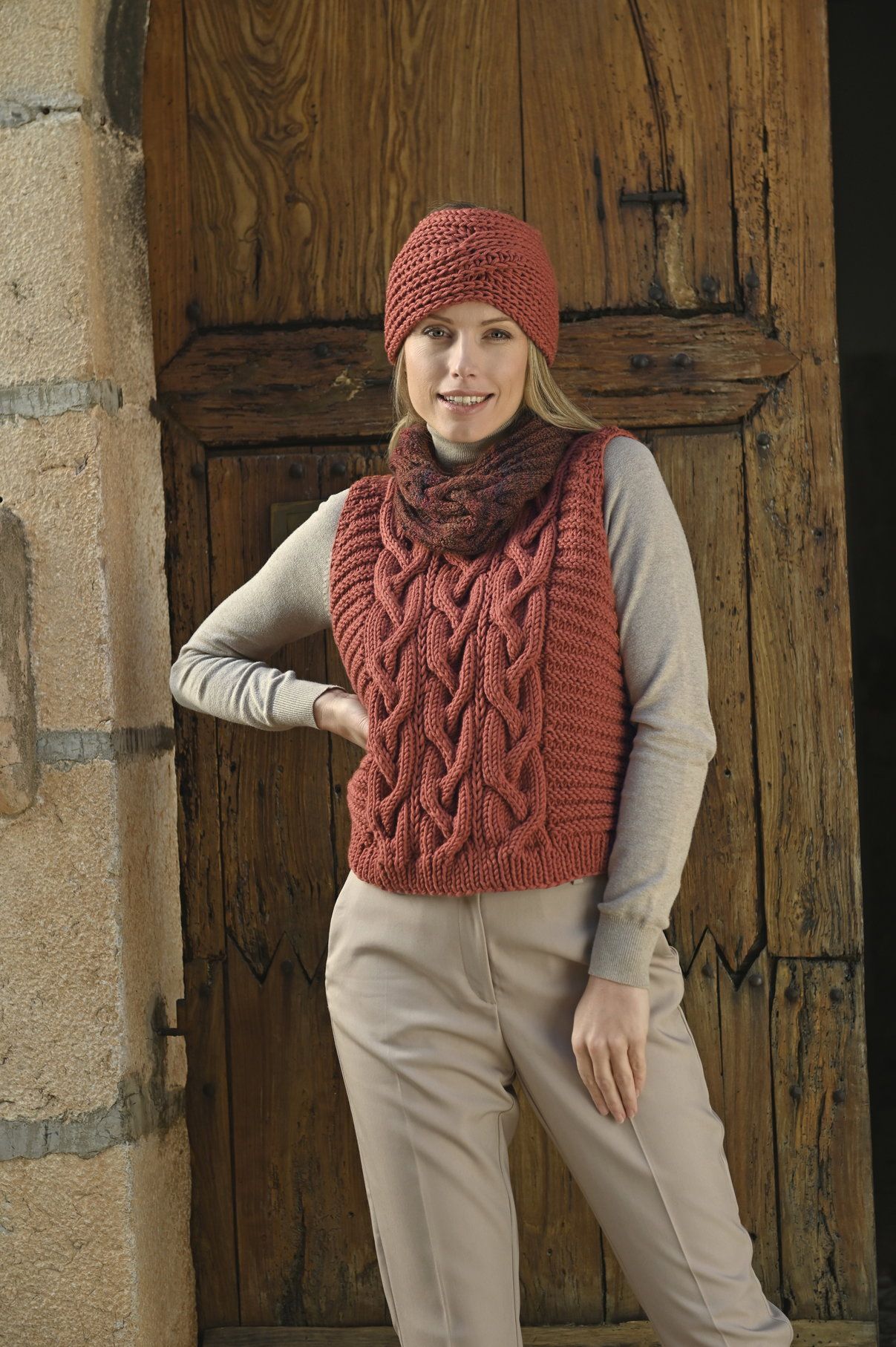 Zopfpullunder und Stirnband | Anleitungsheft | Wolle Montego Linie 55  | Stricken | ONline