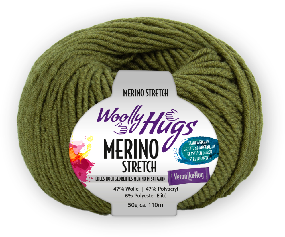 Merino Stretch von Woolly Hugs 0173 - oliv