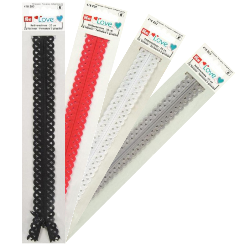 Reißverschluss Love deko 20 cm von prym