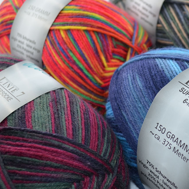Supersocke 100 Linie 3 Color 4-fach von ONline Linie 3 - 0713 - gelb/grün