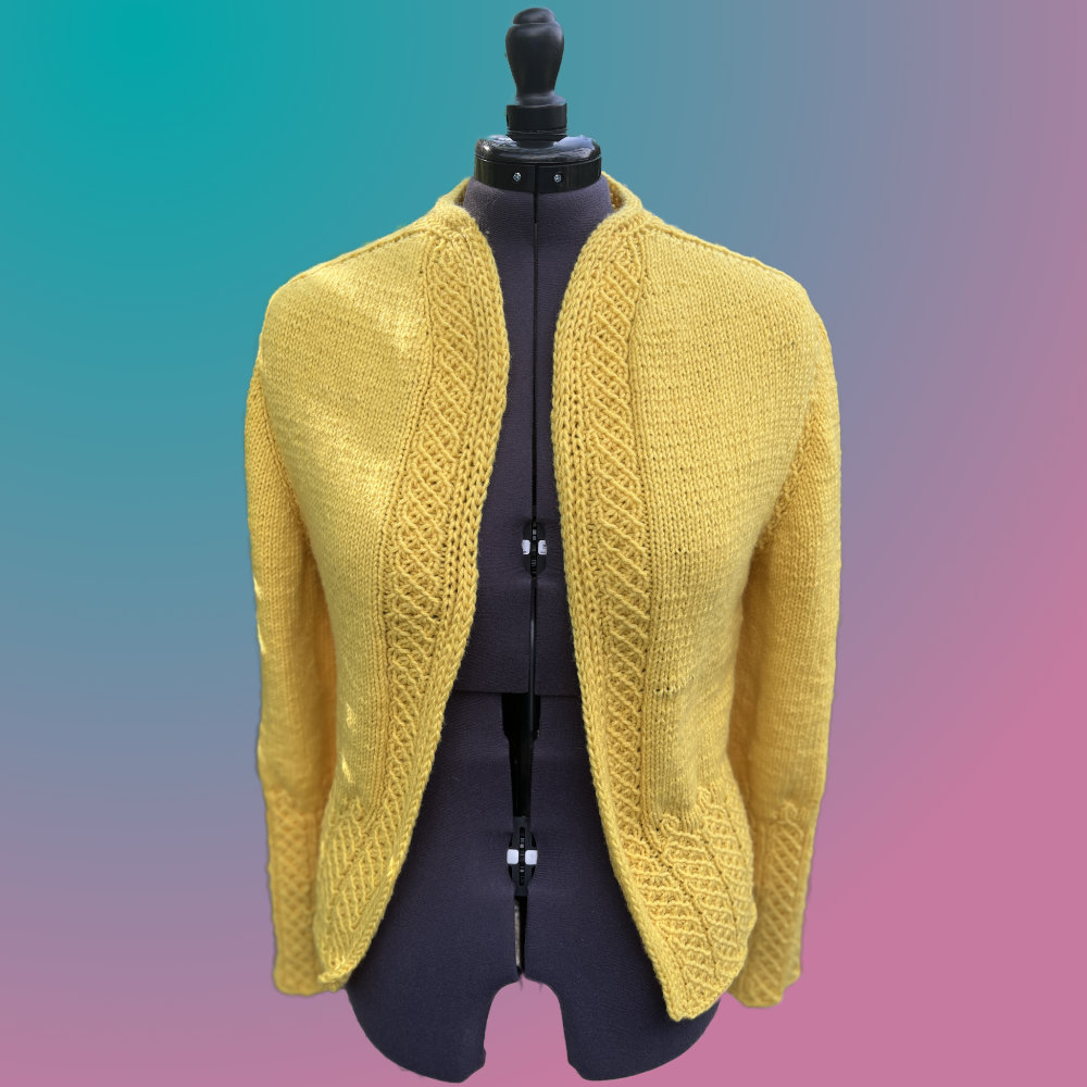 Strickjacke Blume des Lebens Kurz | Einzelanleitung | Wolle My Fair Linie 449  | Stricken | Sylvie Rasch