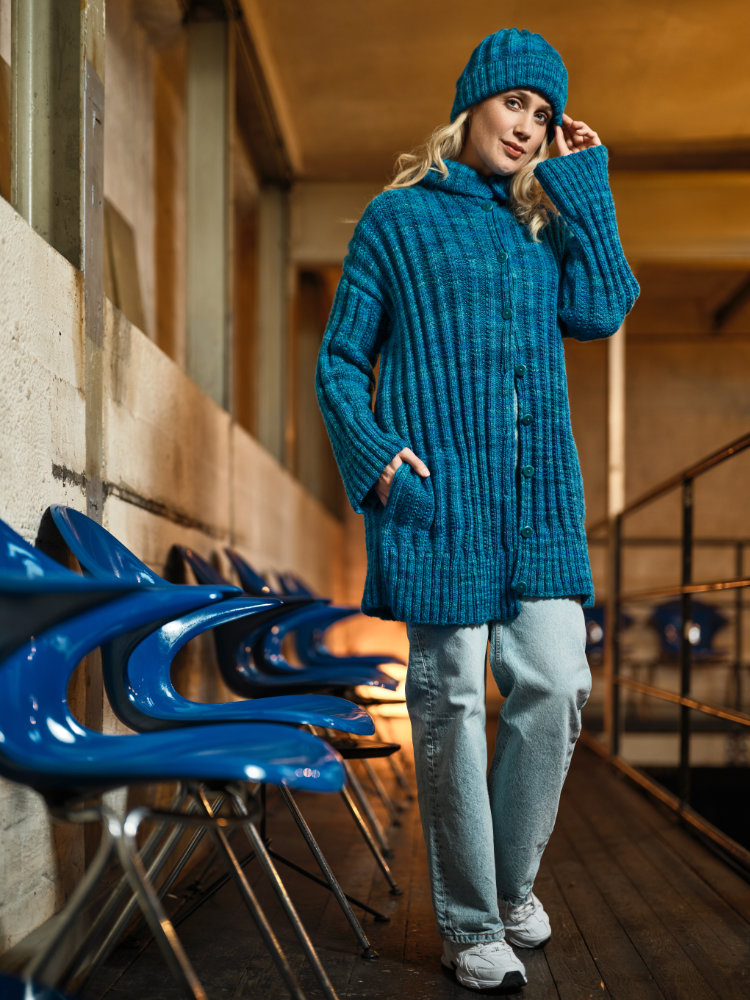 Jacke im Strukturmuster mit Stehkragen  | Wollpaket mit Laos Kettgarn  | Stricken | Pro Lana