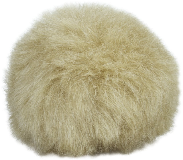 Fell Pompon MINI mit Druckknopf von Woolly Hugs 0802 - beige