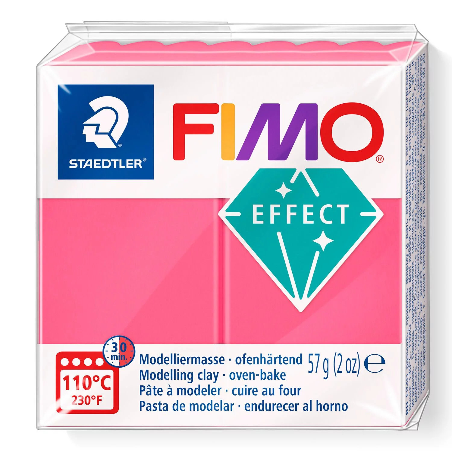 Modelliermasse FIMO® effect 8010 Translucent 0204 - transluzent rot