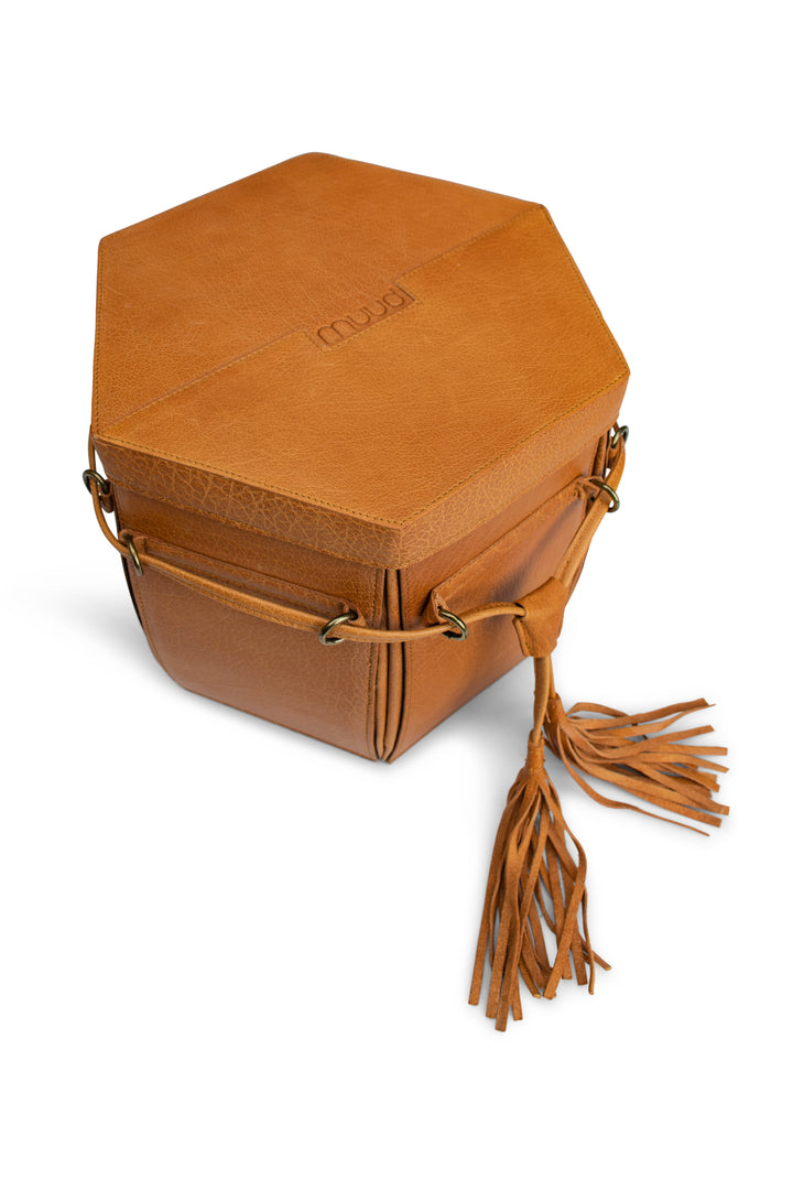 Evita XL - lederbox mit deckel, handgefertigt aus Echtleder von muud whisky