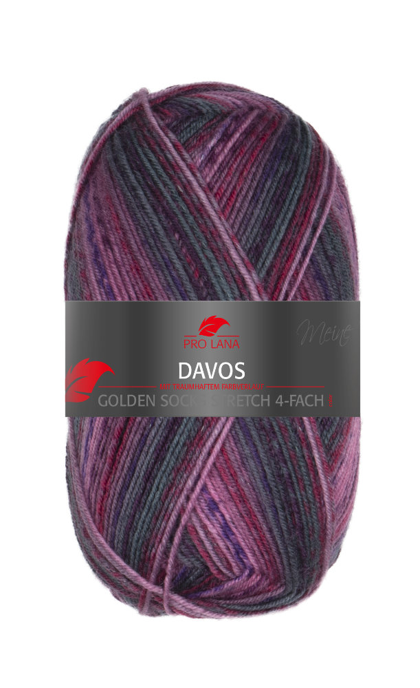 Davos - Golden Socks Stretch - 4-fach Sockenwolle von Pro Lana 0001