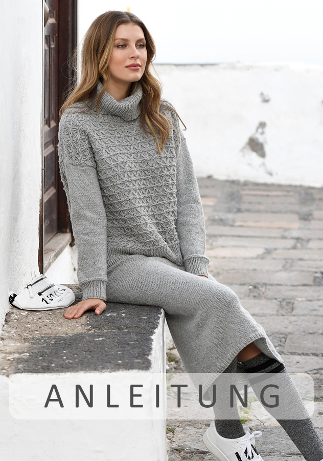 Pullover und Rock | Einzelanleitung | Wolle Alpacas Linie 448  | Stricken | ONline