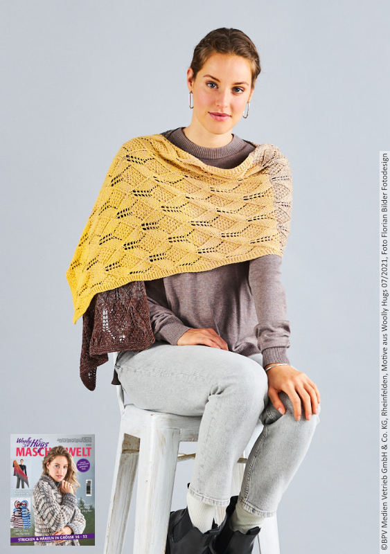 Stola Lampion | Wollpaket mit BOBBEL cotton 800m | Stricken