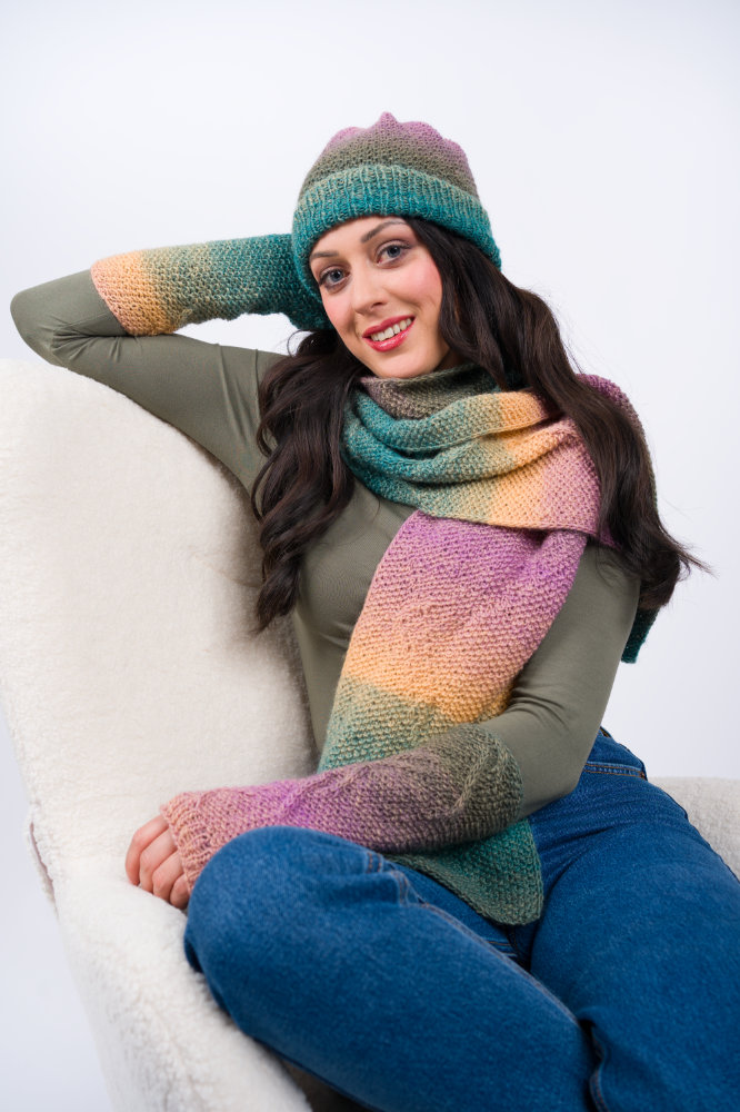 Mütze im kleinen Perlmuster | Anleitungsheft | Wolle Diamant  | Stricken | Pro Lana