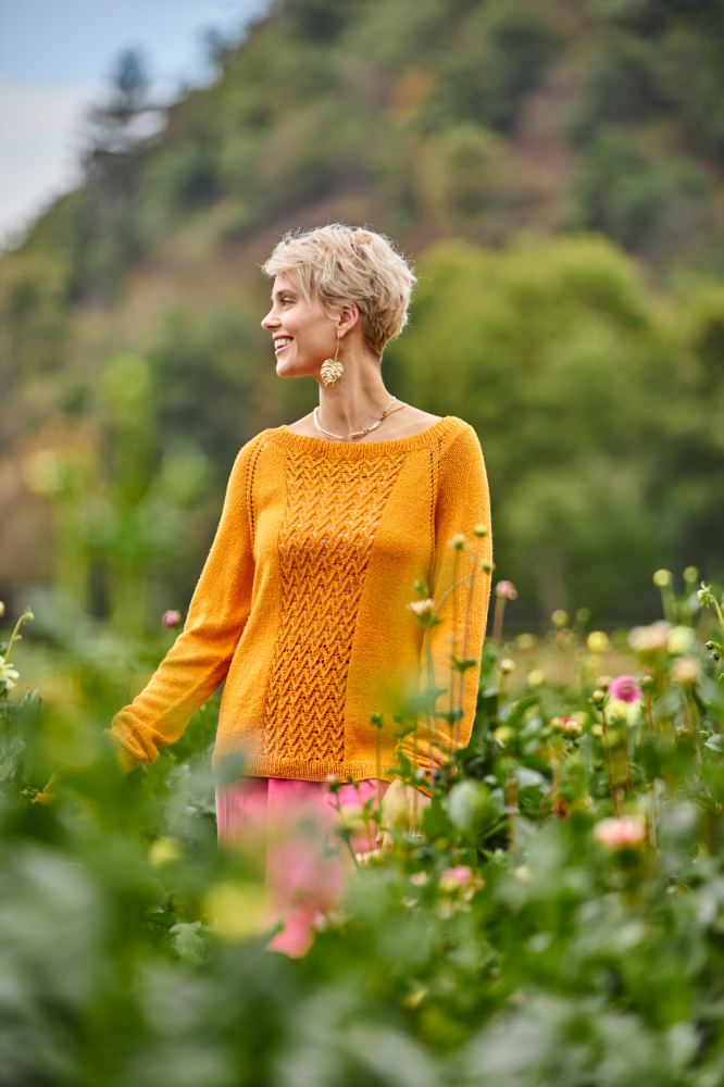 Pulli mit Musterbordüre - Raglan von oben | Anleitungsheft | Wolle Silky  | Stricken | Regina Bühler, Pro Lana
