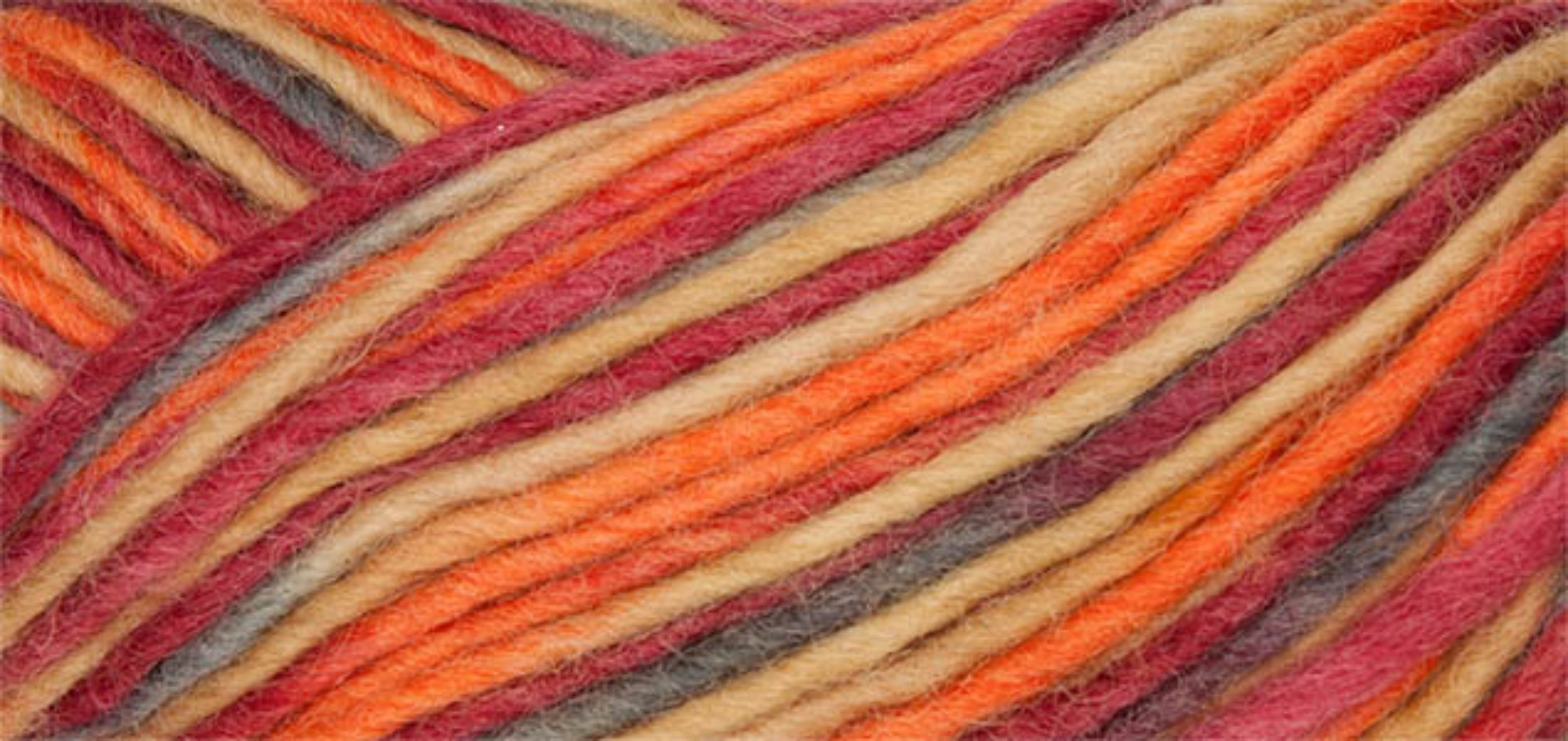 Filz Wolle Color Linie 231 von ONline 0136 - orange / bordeaux / senf
