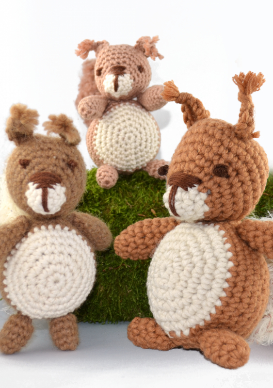 Eichhörnchen | Einzelanleitung | Wolle Basic Cotton 0025 - rostbraun | Häkeln | Annemarie