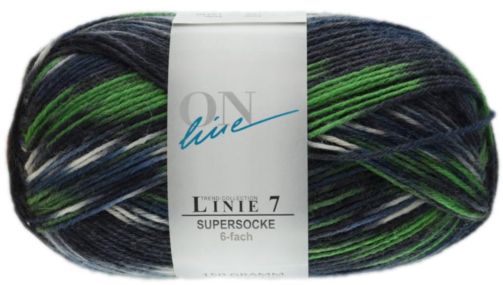 Supersocke 6-fach Color ONline Linie 7 0706 - schwarz / grün