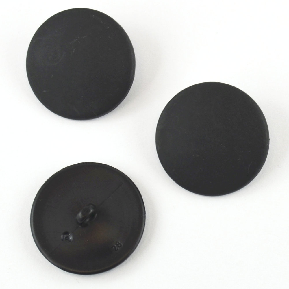 Modeknopf schlicht / glänzend 28 mm schwarz von Dill