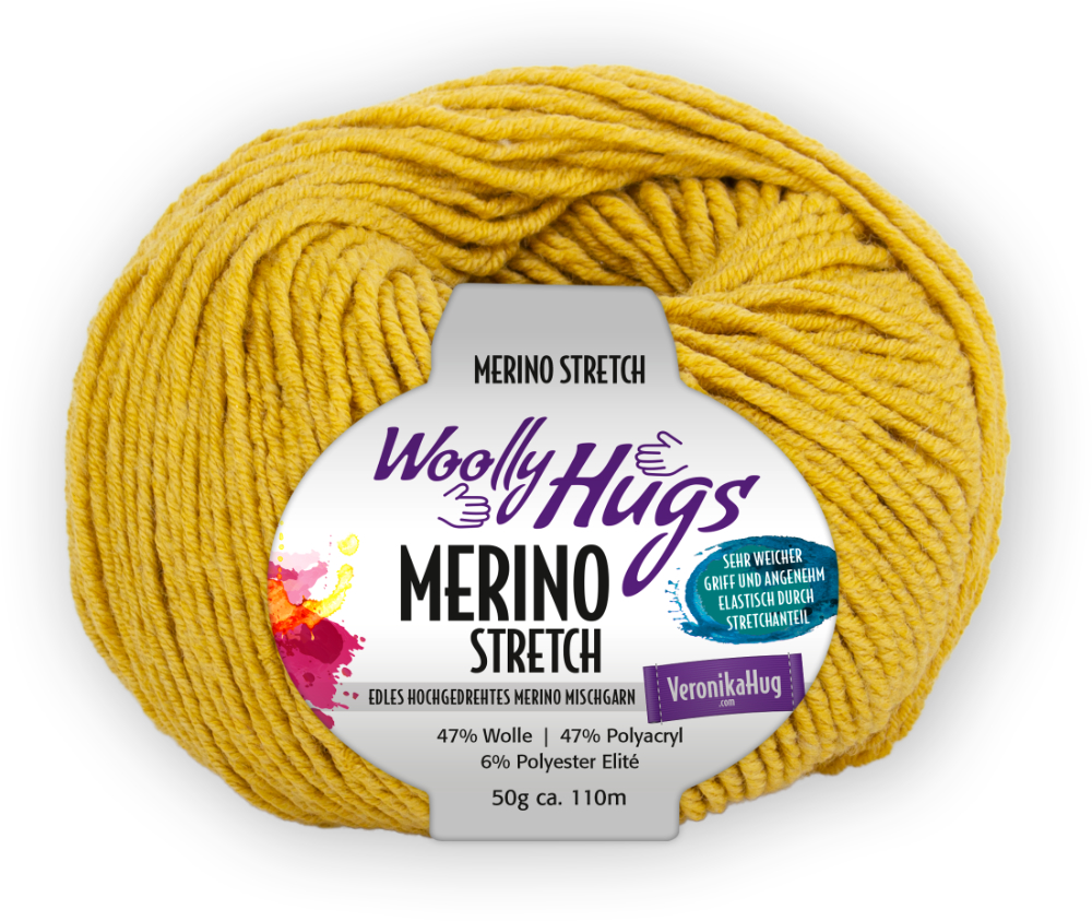 Merino Stretch von Woolly Hugs 0123 - curry