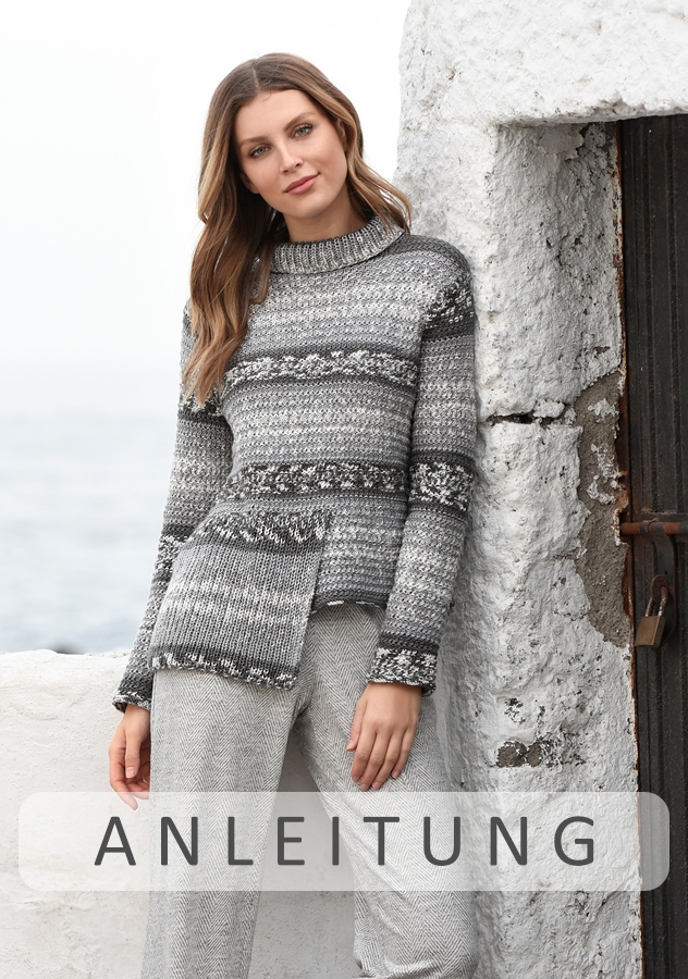 Pullover mit Strukturrippen | Anleitung als PDF | Stricken