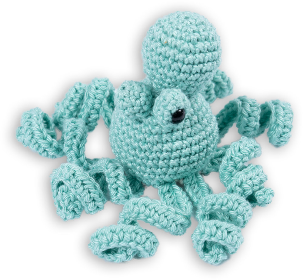 Oktopus Puki - MyGurumi  | Wollpaket mit Basic Cotton 0061 - lagune | Häkeln | @magicloopscrochet Cansu Deniz-Öztürk