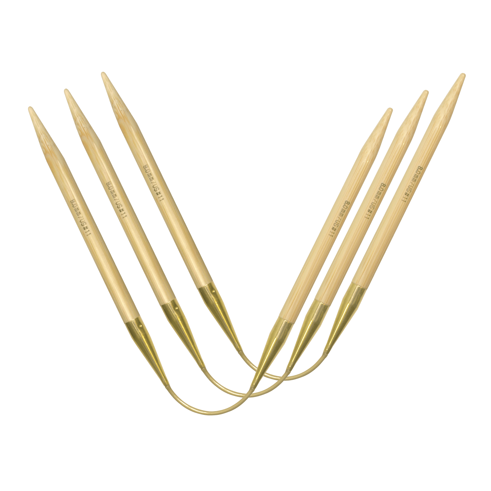Nadelspiel addiCraSyTrio Bambus von addi 30 cm 5,50 mm