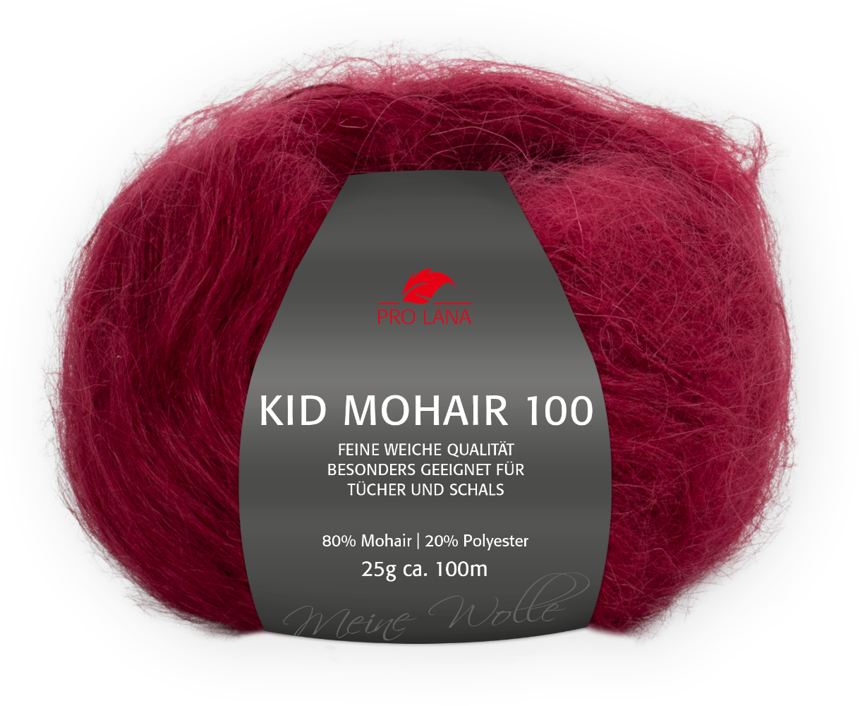 Kid Mohair 100 von Pro Lana 0031 - bordeaux